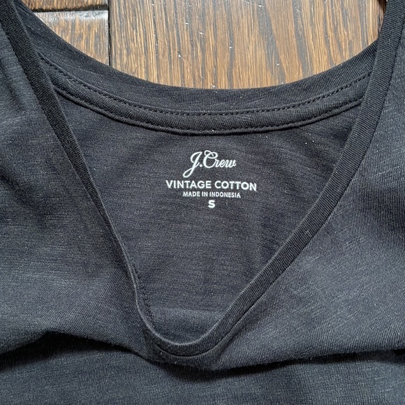 NWT J. Crew Vintage Cotton Scoopneck Tank Size Small Black - Picture 3 of 7